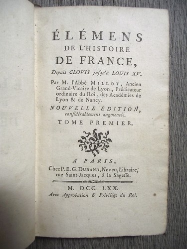 Millot élémens histoire - de, l'histoire