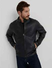 Veste En Cuir Noir Pour Homme