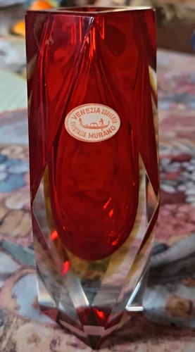 Vase verre murano sommerso - de,