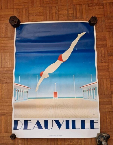Affiche vintage deauville par - affiche,