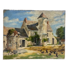 Ancien Tableau HST - Château