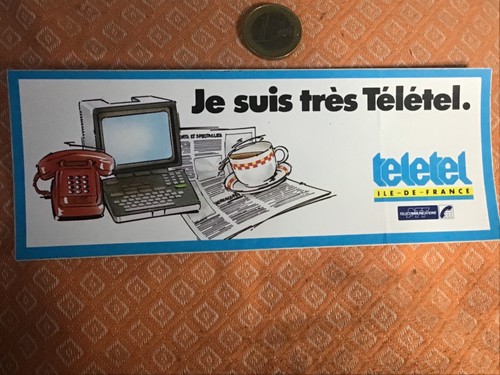 Autocollant teletel minitel - ,