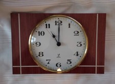 Horloge Jaz Transistor Vintage Formica Faux Bois