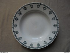 Ancien - Assiette creuse "Nouvelles usines céramiques du Nord St Amand France"
