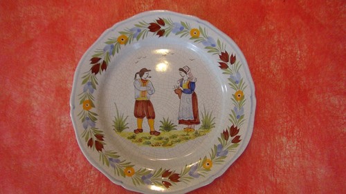 Assiette ancienne faience - assiette,