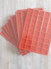 LOT 10 BOX - PLATEAUX DE RANGEMENT EN FEUTRINE POUR CAPSULES 40 CASES CARREES