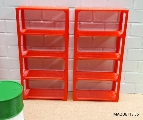 Lot étagères rouges - 1/18,