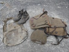 1940 France 40 Lot Sac a Dos 35 + Brodequins 17 + Gourde + Musette