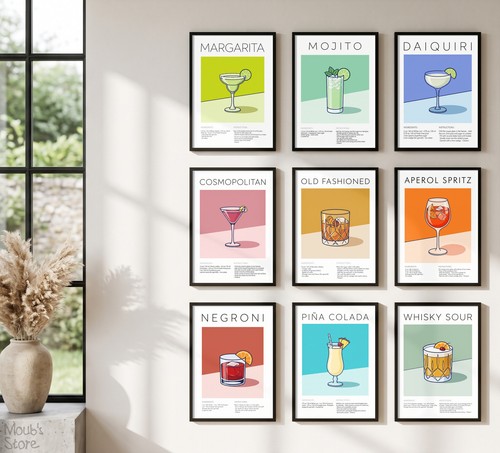 Lot poster cocktail - poster, de