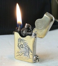 BRIQUET Ancien ( THORENS Art Déco ) Vintage fuel LIGHTER Feuerzeug accendino