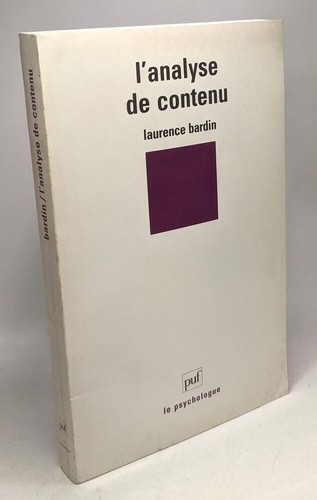 Analyse contenu bardin - l'analyse, de