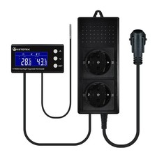 Prise Thermostat Hygrostat Jour/Nuit avec Sonde Régulateur de Température et ...