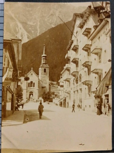 D74 chamonix 1898 - l'église, et