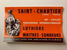 STICKER SAINT CHARTIER RENCONTRES LUTHIERS MAITRES SONNEURS - VINTAGE ORANGE