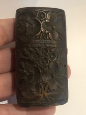 Pyrogène ancien étui à allumettes grattoir DLG forêt noire vesta case match box