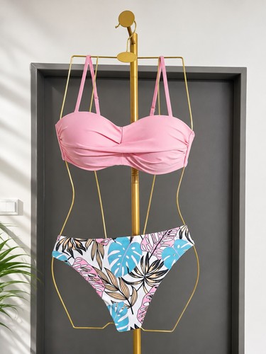 Maillot bain pièces rose - maillot, 2