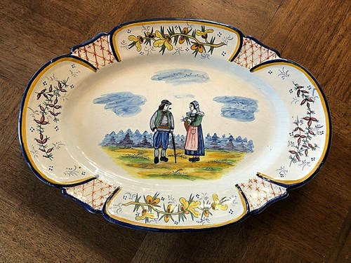 Ancien plat ovale - ancien,