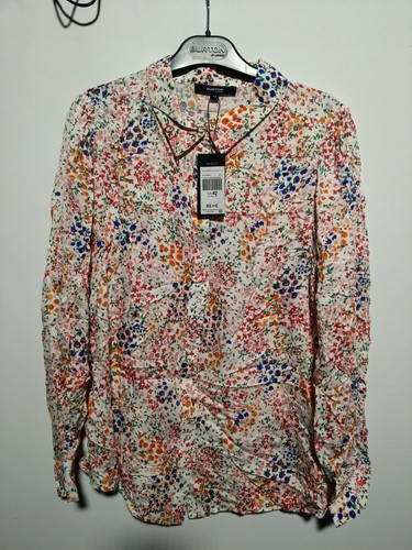 Chemisier femme blanche fleurs - chemisier,