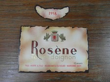 ETIQUETTE ANCIENNE VIN ROSENE PELURE D OIGNON Paul Herpe NARBONNE 1958