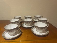 PORCELAINE DE LIMOGES 8 TASSES