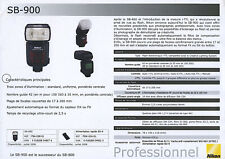 feuillet technique flash NIKON SB-900  édit. 2008. en français