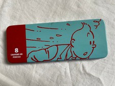 Boîte métal turquoise de 8 crayons à papier HB Tintin Milou 2013