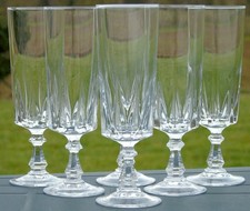 6 flûtes champagne en cristal d'Arques modèle Louvre (Prix de 6 verres)