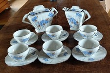 Service à Café/Thè Porcelaine de Limoges Art Déco D.R.B 