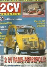 2 CV MAGAZINE N°35 2 CV PARIS-PERSEPOLIS / 2 CV CROS /BAGUES D'ETANCHEITE MOTEUR