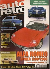 AUTO RETRO 201 BERTONE ALFA ROMEO SPIDER 2000 FORD GT40 204 304 COUPE CABRIo