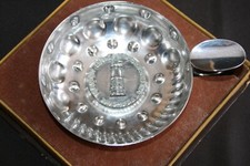 Tastevin en métal argenté -