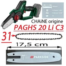 PARKSIDE chaine ORIGINE 31 maillions pour Mini-tronçonneuse  PAGHS 20-Li C3