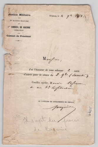 Procès bazaine pièce - procès,