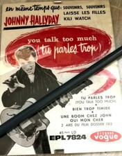 JOHNNY HALLYDAY REPRO PLV CARTON MAGASIN DISQUES VOGUE  