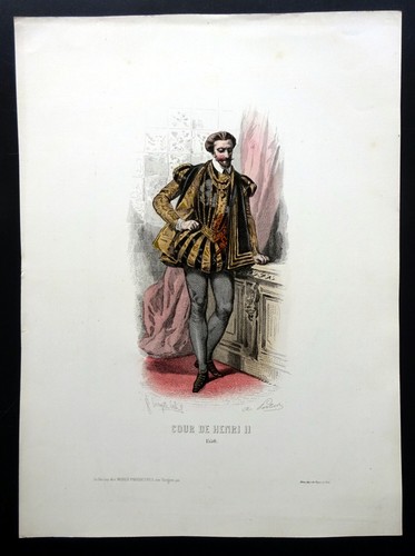 Gravure xix colorisée mode - gravure,