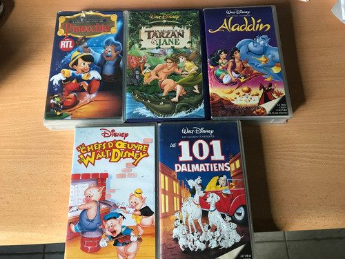 Vhs lot 5 k7 video - de,