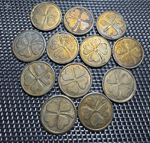 Lot jetons trèfle - de, 4