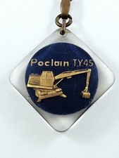 PORTE-CLÉS - Bourbon - POCLAIN TY 45 - PELLETEUSE - Vintage 1960s -