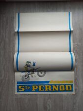 ANCIENNE  affiche Ecurie PERNOD 1980 MOTO Cross Bistrot Cafe Bar Vierge Stock