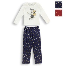 Pyjama Disney MINNIE MOUSE Long Bimba Officiel En Coton Fille 4604