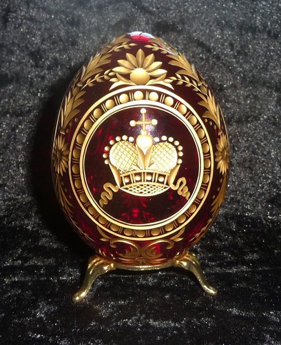 Oeuf cristal rouge - rouge, de
