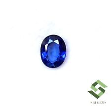 6.75x5.25 MM Certifié Naturel Bleu Saphir Coupe Ovale 1.06 Cts Ample Gemme