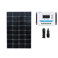 Kit solaire photovoltaïque monocristallin 150W 12V PWM régulateur 20A VS