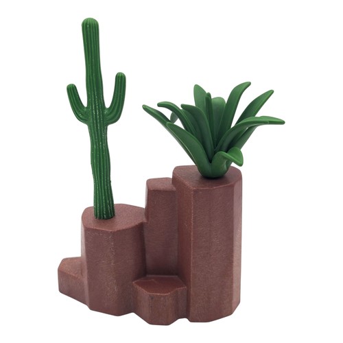 Playmobil base rochers marron