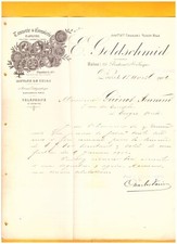 PARIS (XIV°) USINE TANNERIE CORROIERIE / BATTAGE de CUIR "E. GOLDSCHMID" en 1902