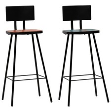 4x Chaises de Bar Bois Massif