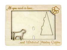 Griffon Korthals cadre photo en contreplaqué Art-Dog