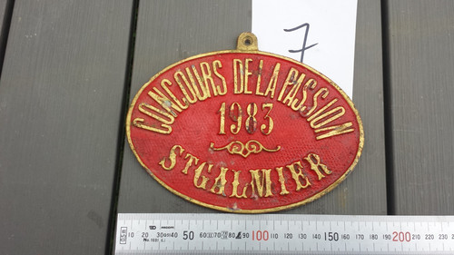 Ancienne plaque récompense - 7/,