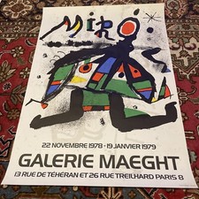 Joan MIRO Affiche Originale d’époque Expo Galerie MAEGHT 1978 - Perfect