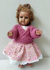 POUPEE TETE CARTON BOUILLI CHEVEUX D'ORIGINE HAUT 29 CM ANCIENNE